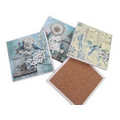 Absorbent Ceramic Coasters with Cork Backing